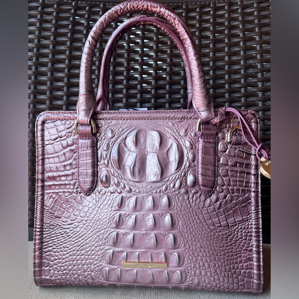 NWT Brahmin CAMI in MELLOW ROSE Ombre Melbourne Satchel